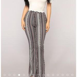Fashion Nova Brandy Print Flare Pants